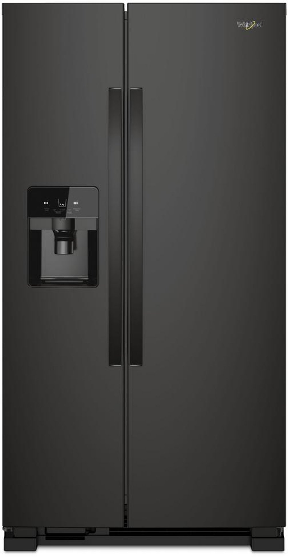 Whirlpool 21.4 cu ft Side by Side Refrigerator - 33"W Black