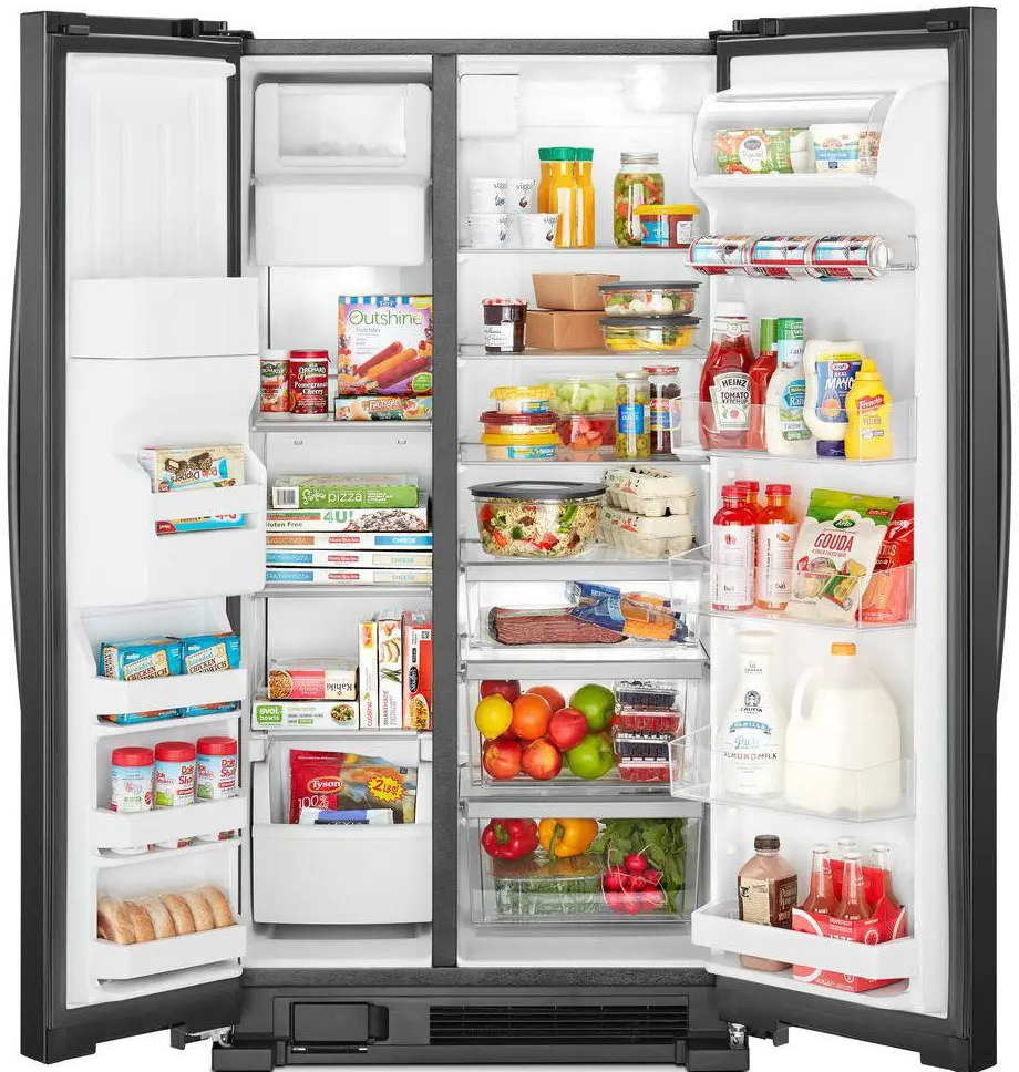 WRS321SDHB Whirlpool 21.4 cu ft Side by Side Refrigerator - 33 W Black-3