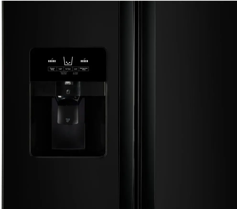 WRS321SDHB Whirlpool 21.4 cu ft Side by Side Refrigerator - 33 W Black-2