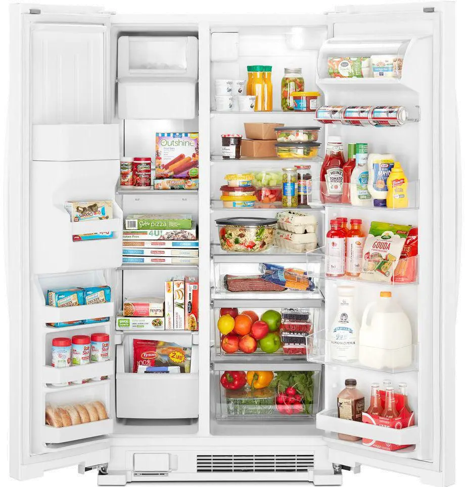 WRS321SDHW Whirlpool 21.4 cu ft Side by Side Refrigerator - 33 W White-1