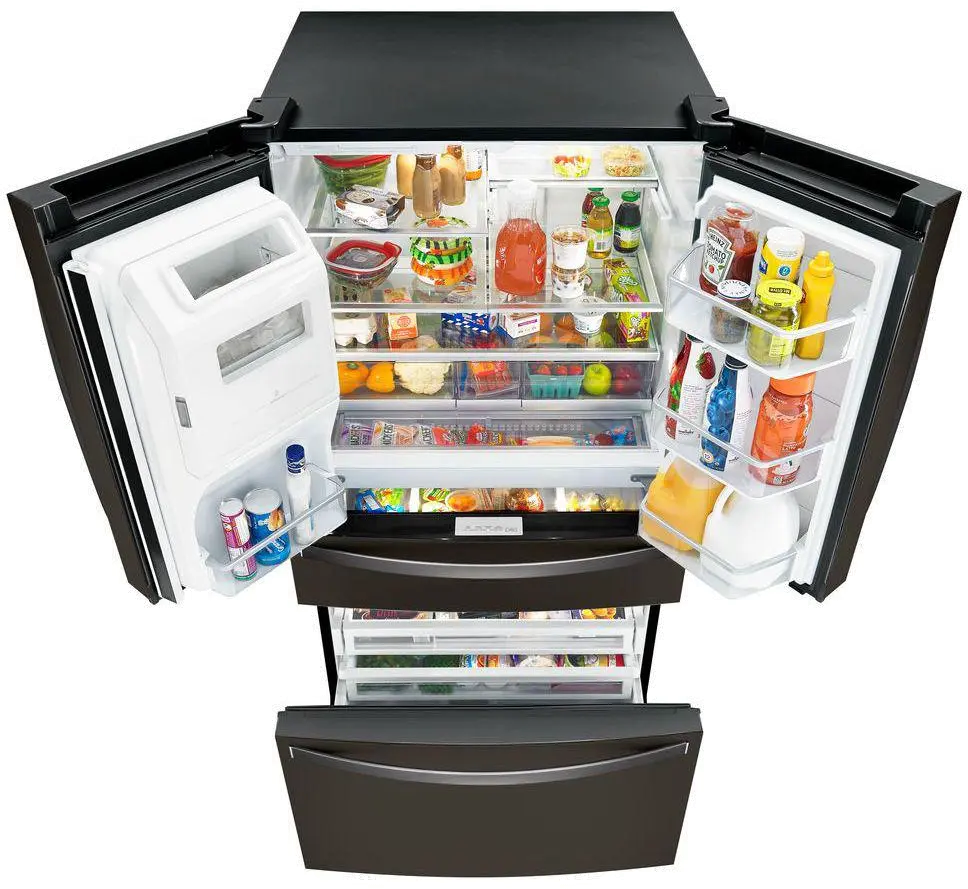 WRX986SIHV Whirlpool 26.2 cu ft 4 Door Refrigerator - Black Stainless Steel-3