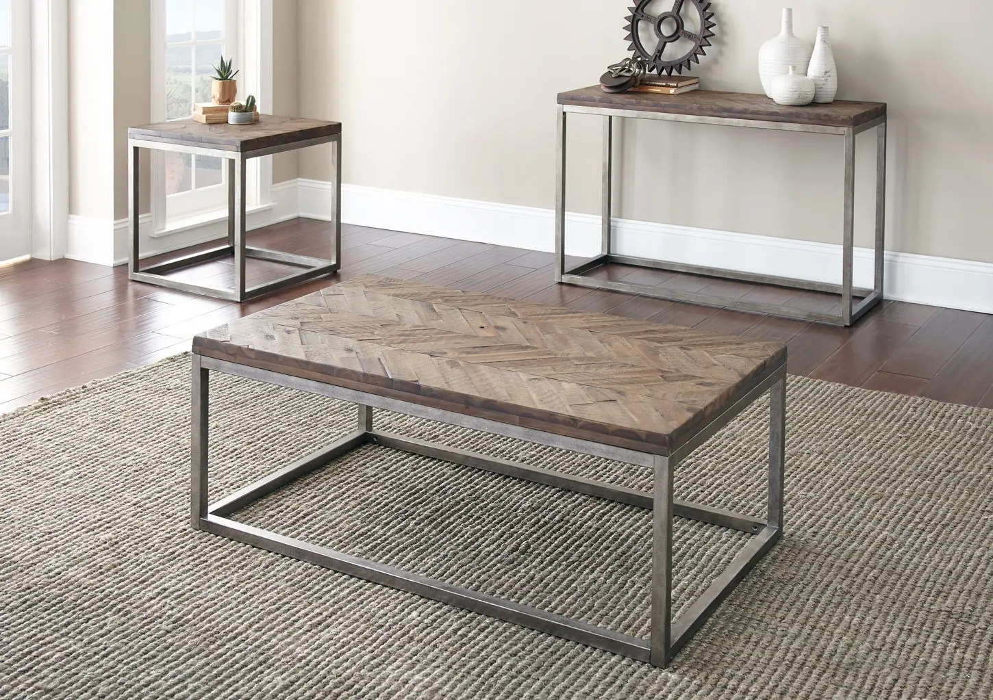 Lorenza Honey Brown Coffee Table-2
