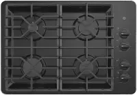JGP3030DLBB GE 30 Inch Gas Cooktop with 4 Burners - Black