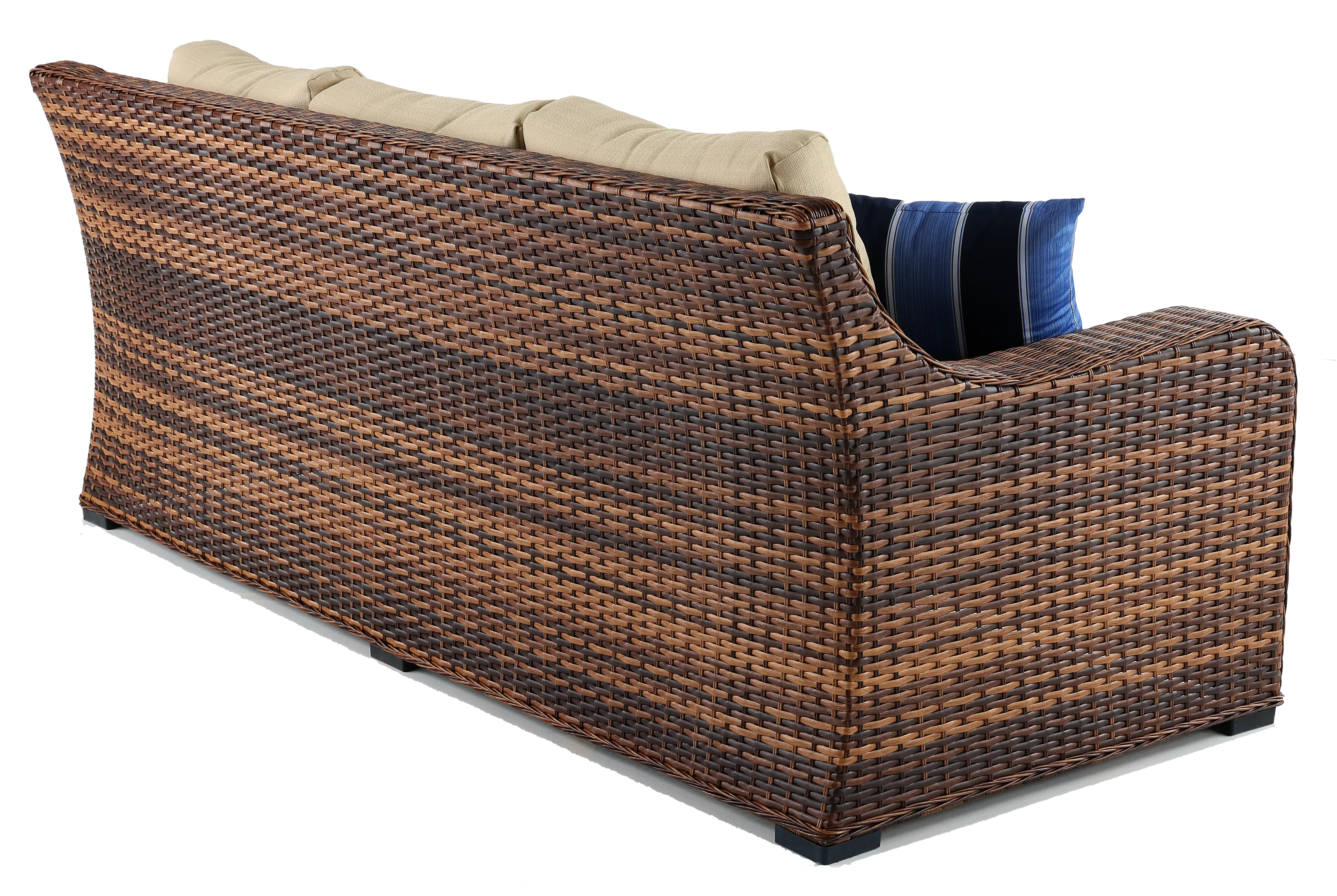 Tortola Beige Wicker Patio Sofa-5