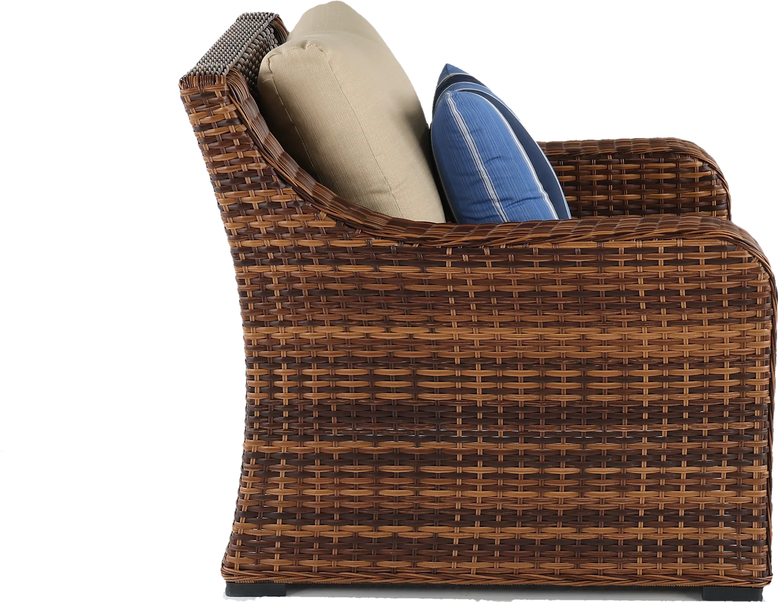 Tortola Wicker and Linen Outdoor Patio Chair-4