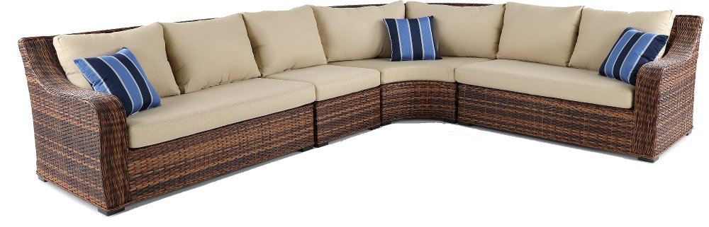 Tortola 4 Piece Linen Outdoor Patio Sectional
