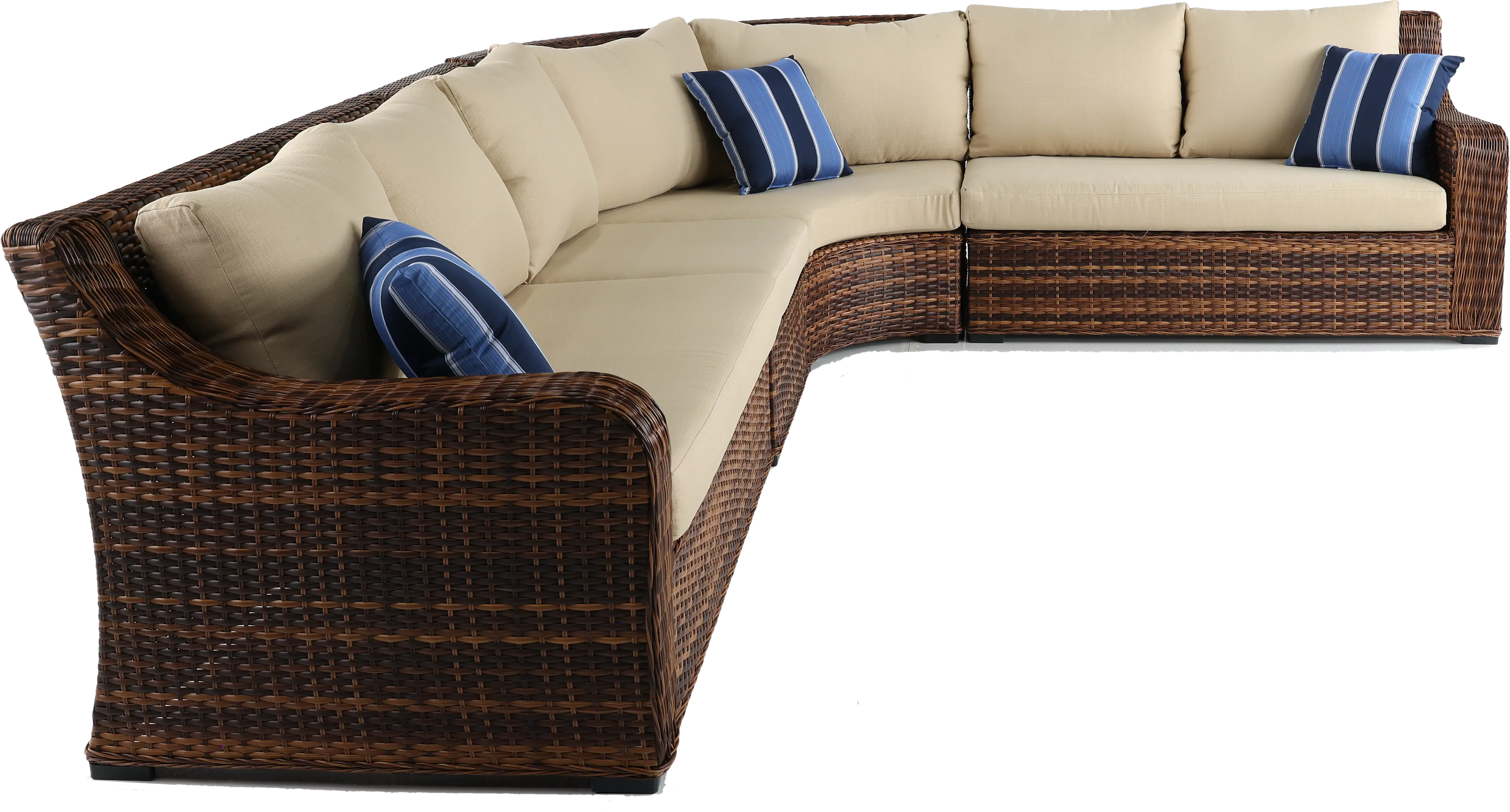 Tortola 4 Piece Linen Outdoor Patio Sectional-2