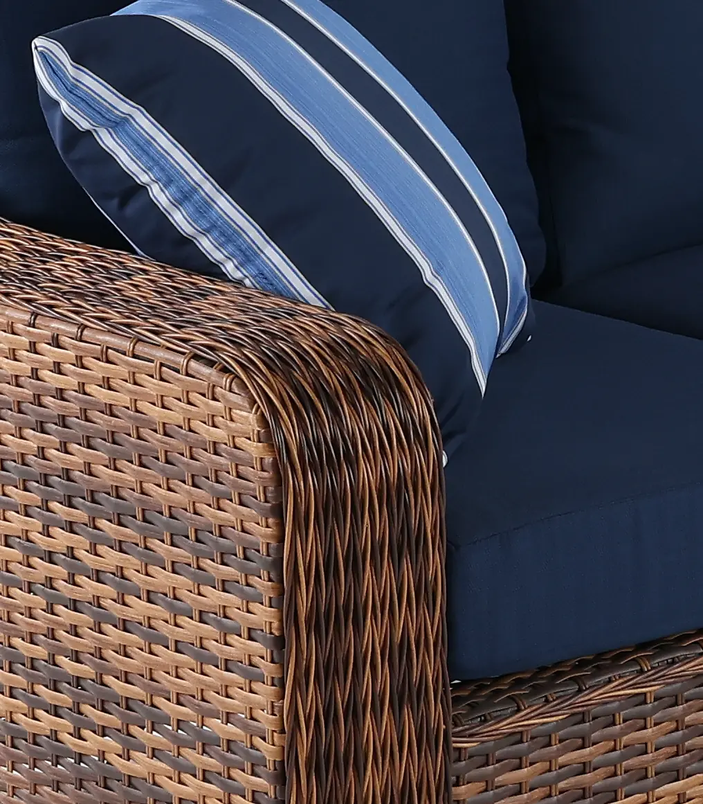Tortola Navy Wicker Patio Sofa-3