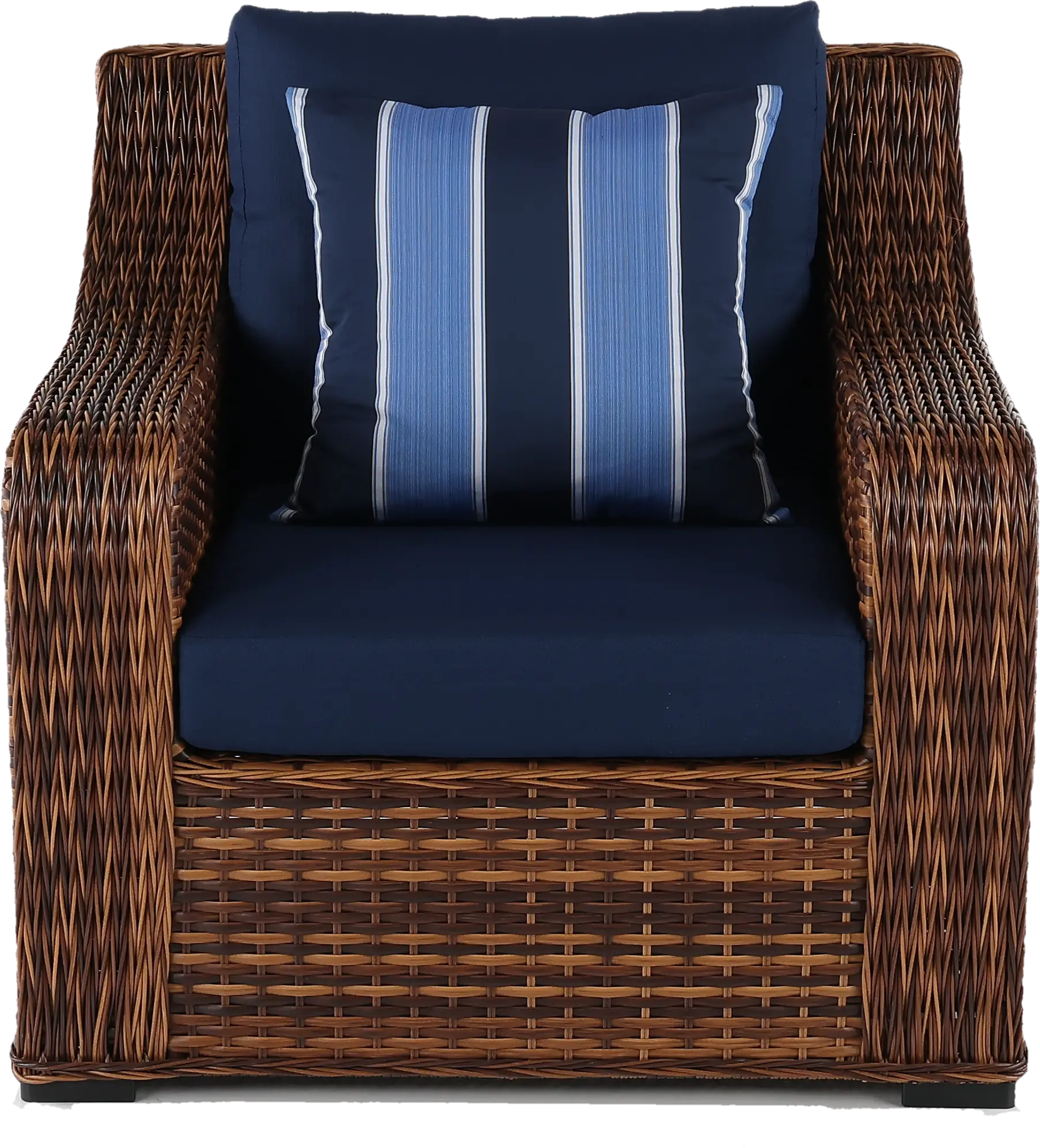 Tortola Wicker and Navy Outdoor Patio Chair-1