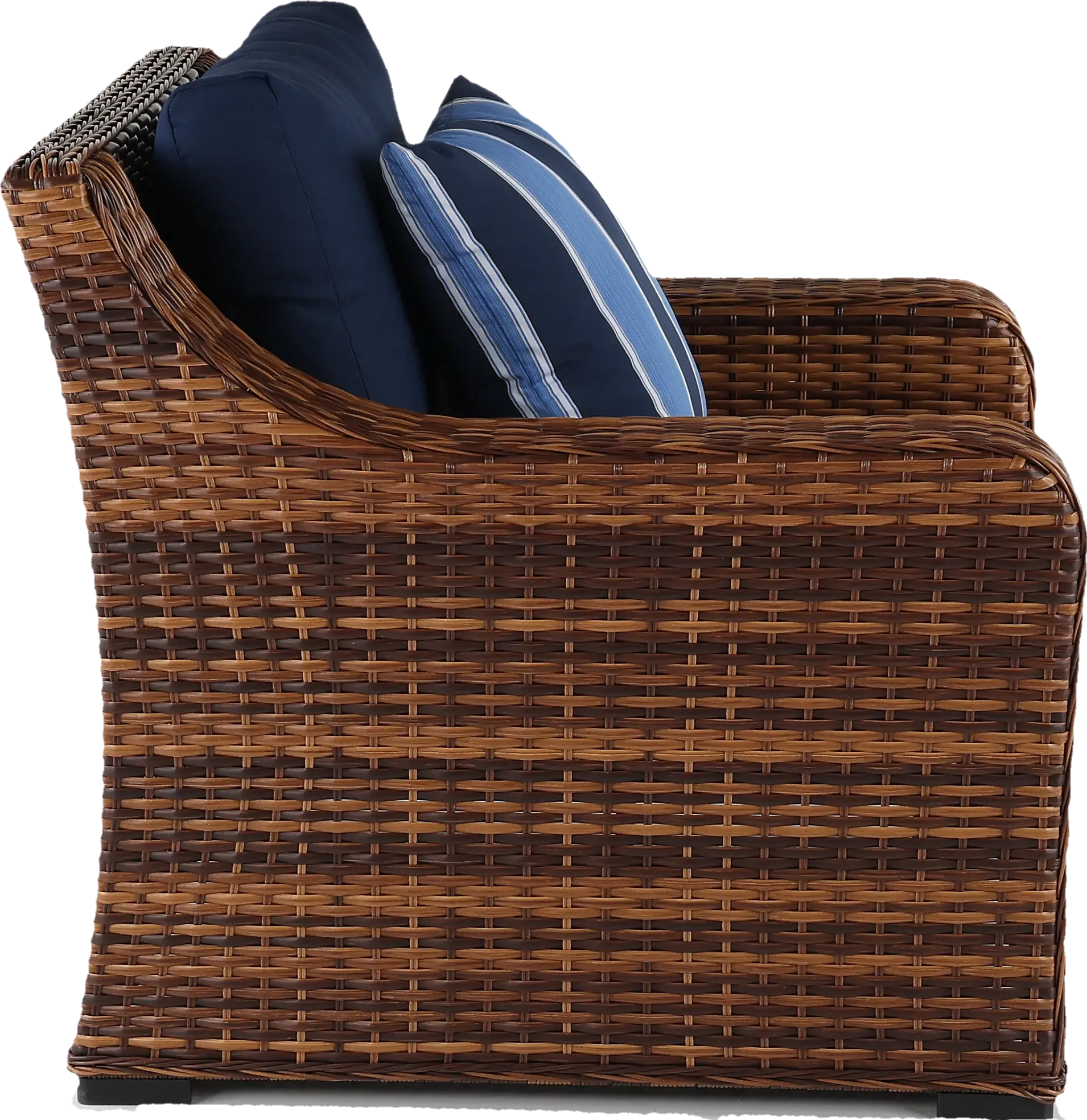 Tortola Wicker and Navy Outdoor Patio Chair-4