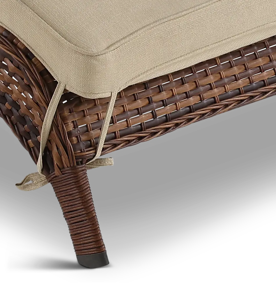 Appia Brown and Beige Patio Chaise Lounge Chair-9