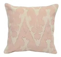 Blush Throw Pillow with Metallic Embroidery Detail