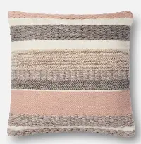 P1042/BLUSHTOSSPLLW Blush Striped 22 Inch Throw Pillow