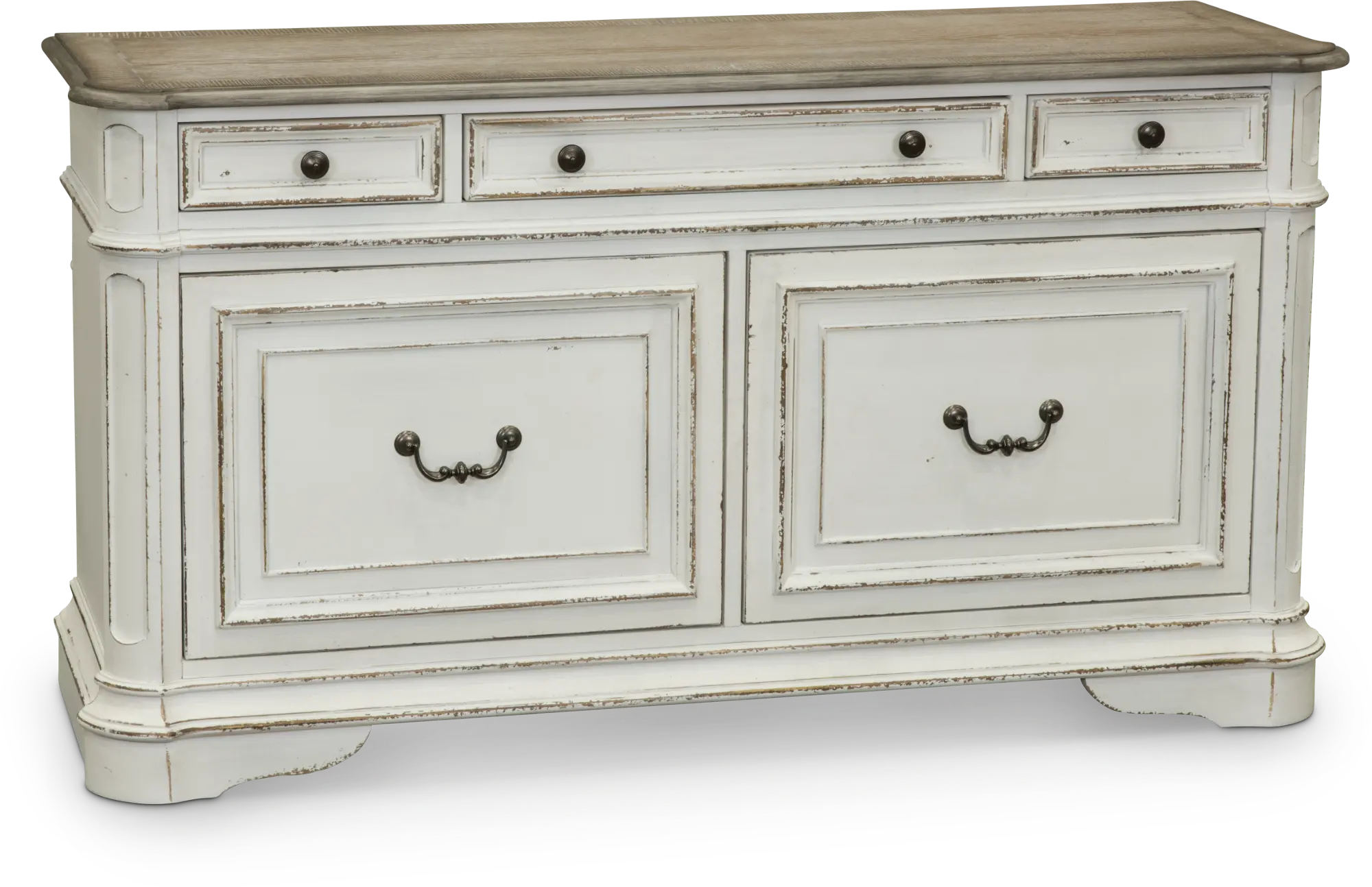244-HO121 Magnolia Manor Antique White Cabinet-1