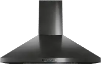 JVW5301BJTS GE 30 Inch Pyramid Chimney Hood - Black Stainless Steel