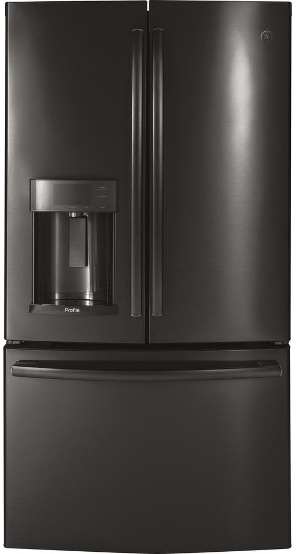GE Profile 22 cu ft French Door Refrigerator - Counter Depth Black Stainless Steel
