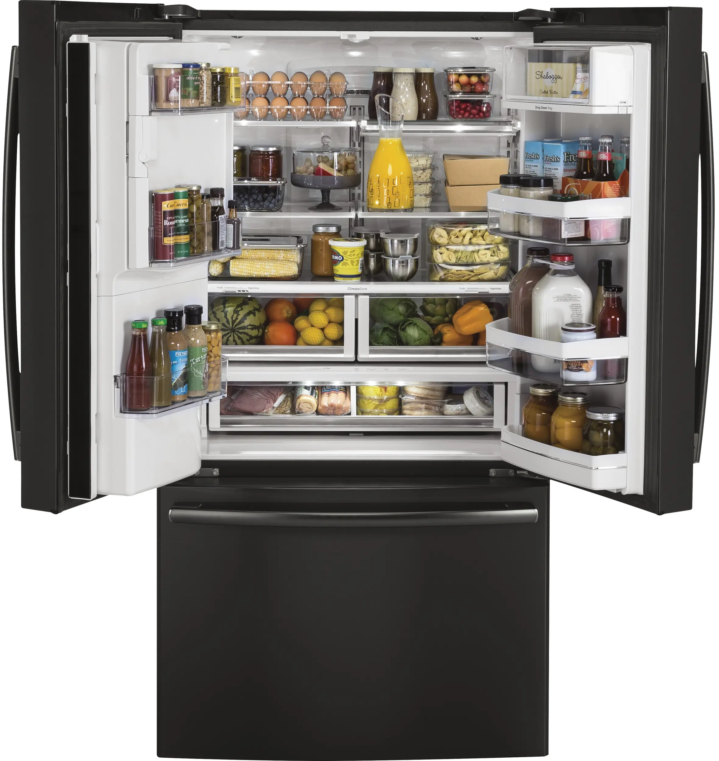 PYE22KBLTS GE Profile 22 cu ft French Door Refrigerator - Counter Depth Black Stainless Steel-3