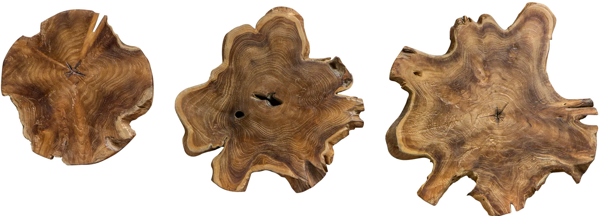 12 Inch Kalani Natural Teak Wood Wall Plaque-1