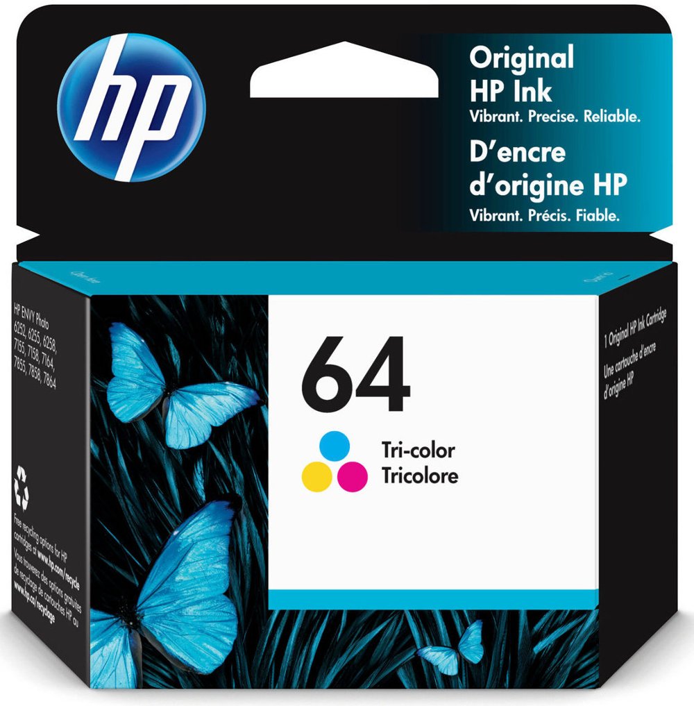 HP Original 64 Tri-Color Ink Cartridge