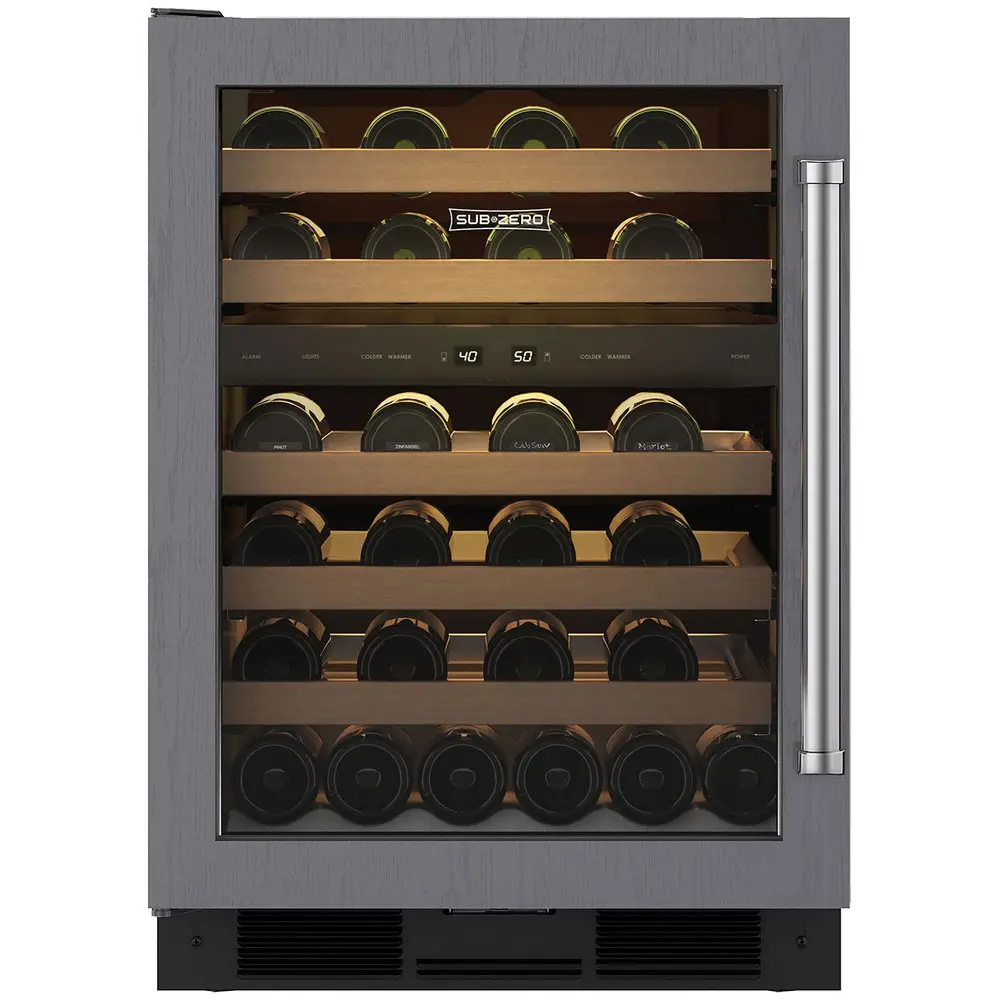 UW-24/O-LH Sub-Zero Under Counter Wine Cooler - Panel Ready, Left Hinge-1