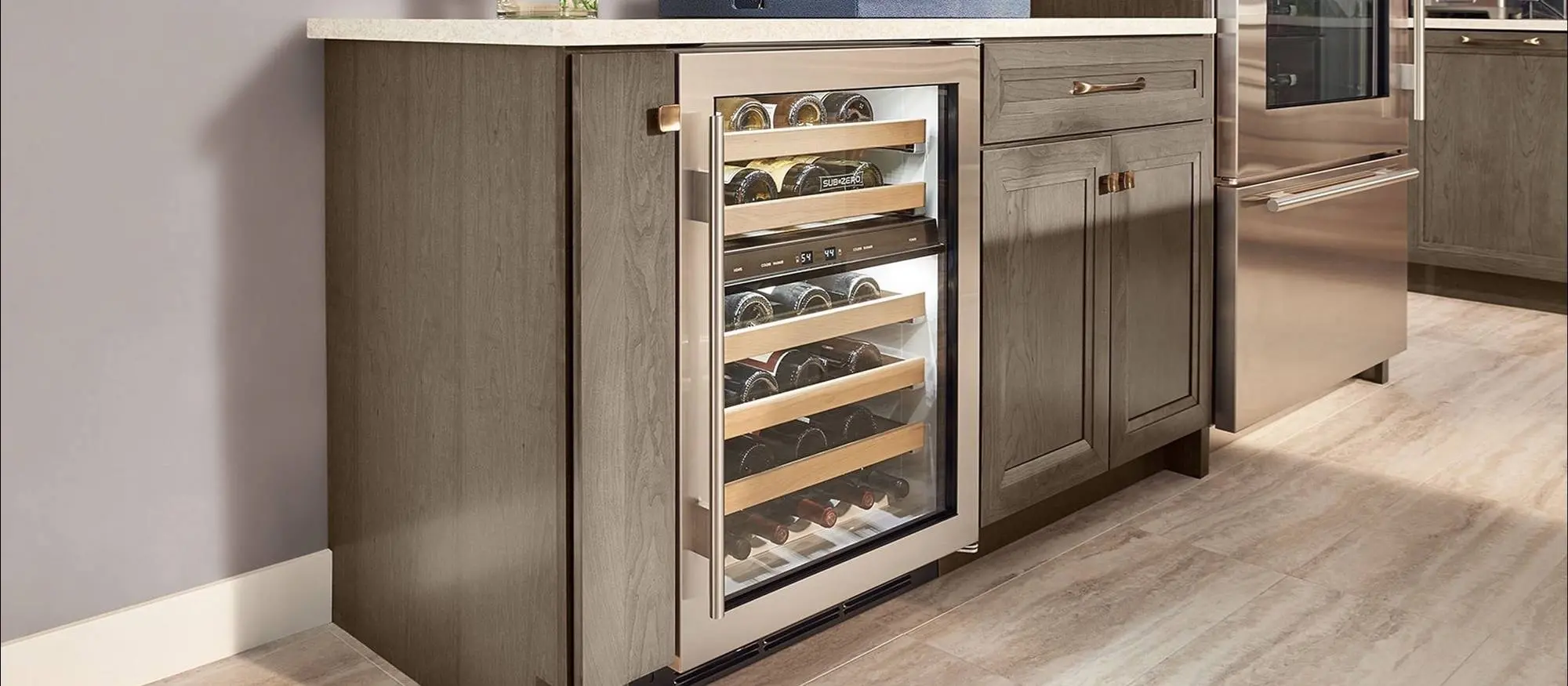 UW-24/O-LH Sub-Zero Under Counter Wine Cooler - Panel Ready, Left Hinge-5