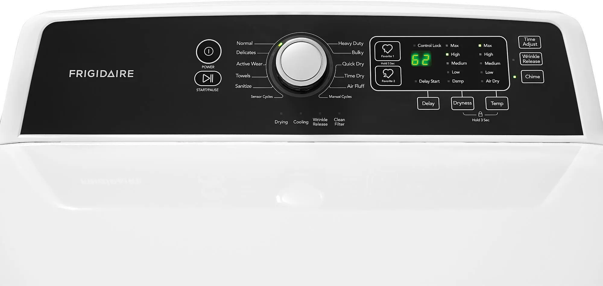 FFRG4120SW Frigidaire Gas Dryer - 6.7 Cu. Ft. White-2