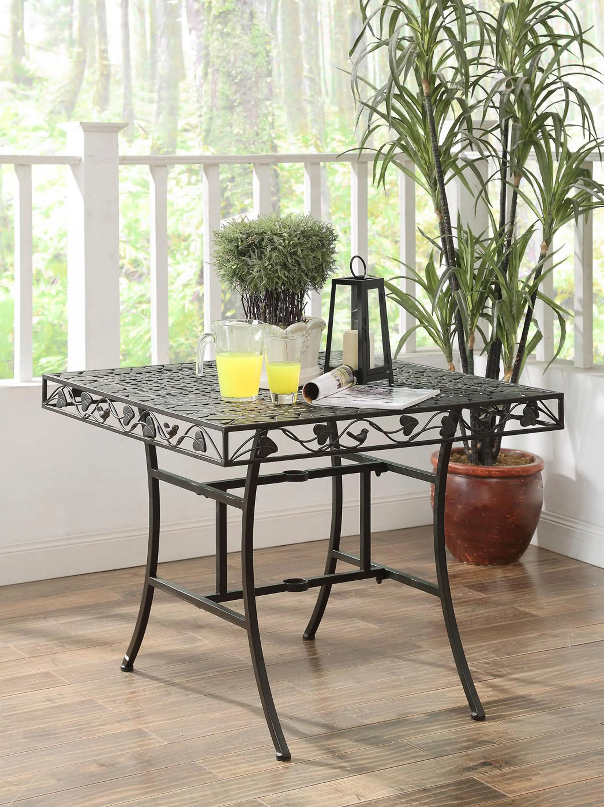 Metal Square Outdoor Patio Table - Ivy League -1