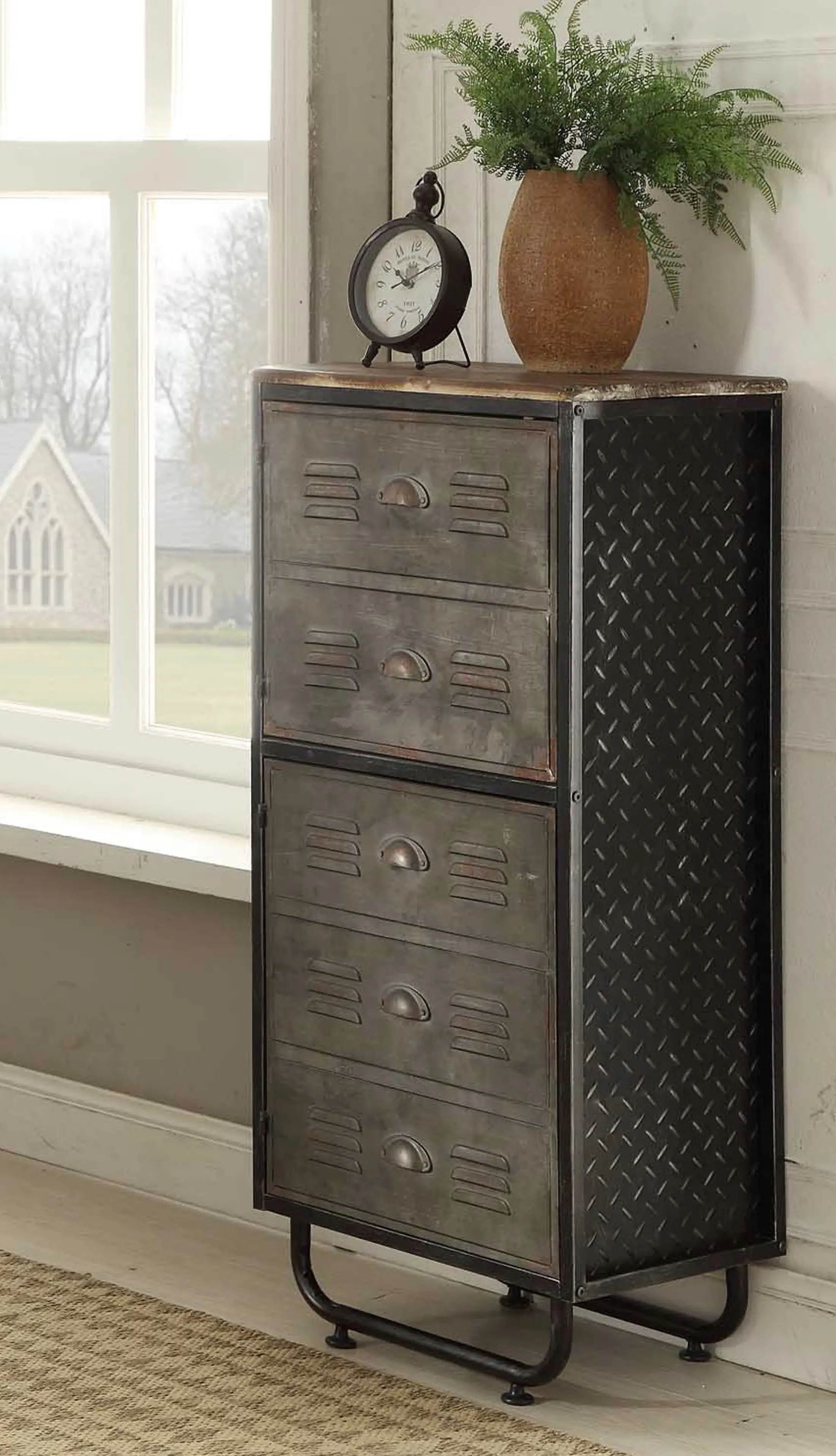 2 Door Industrial Bookcase - Locker-1