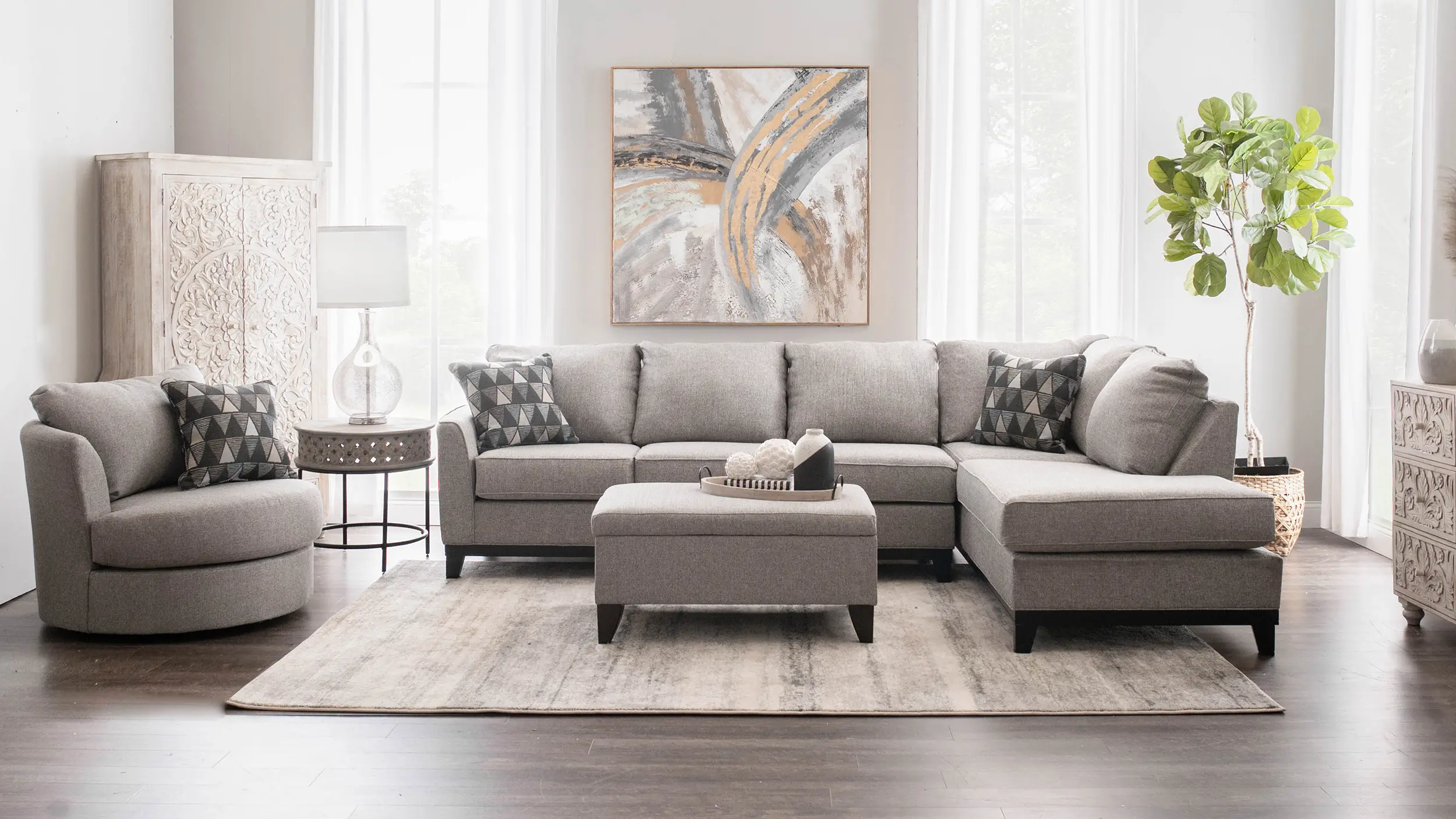 2PC/EMERSN/SLATE/OP1 Emerson Gray 2 Piece Sectional-8