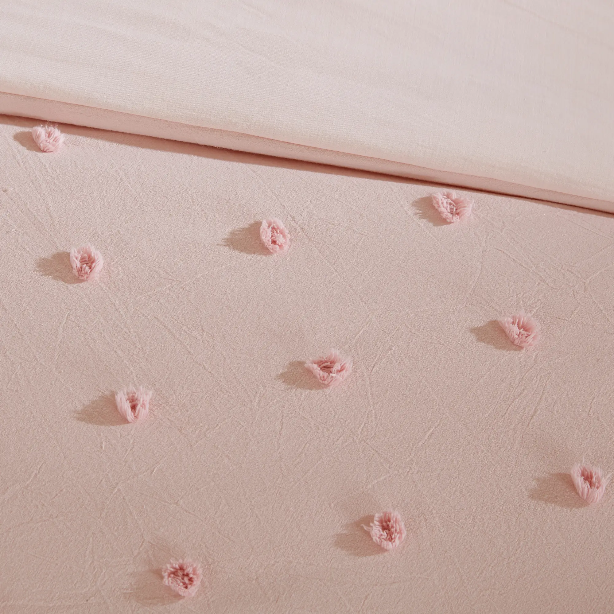 Pink Twin 5 Piece Brooklyn Cotton Jacquard Duvet Bedding Collection-8