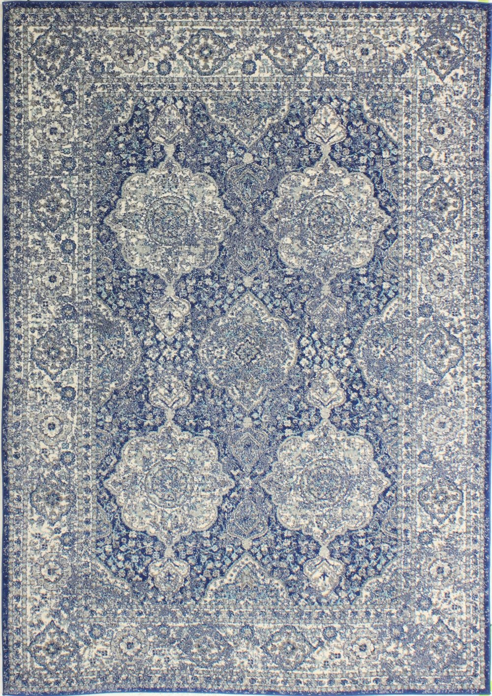 Everek 4 x 6 Dark Blue Rug