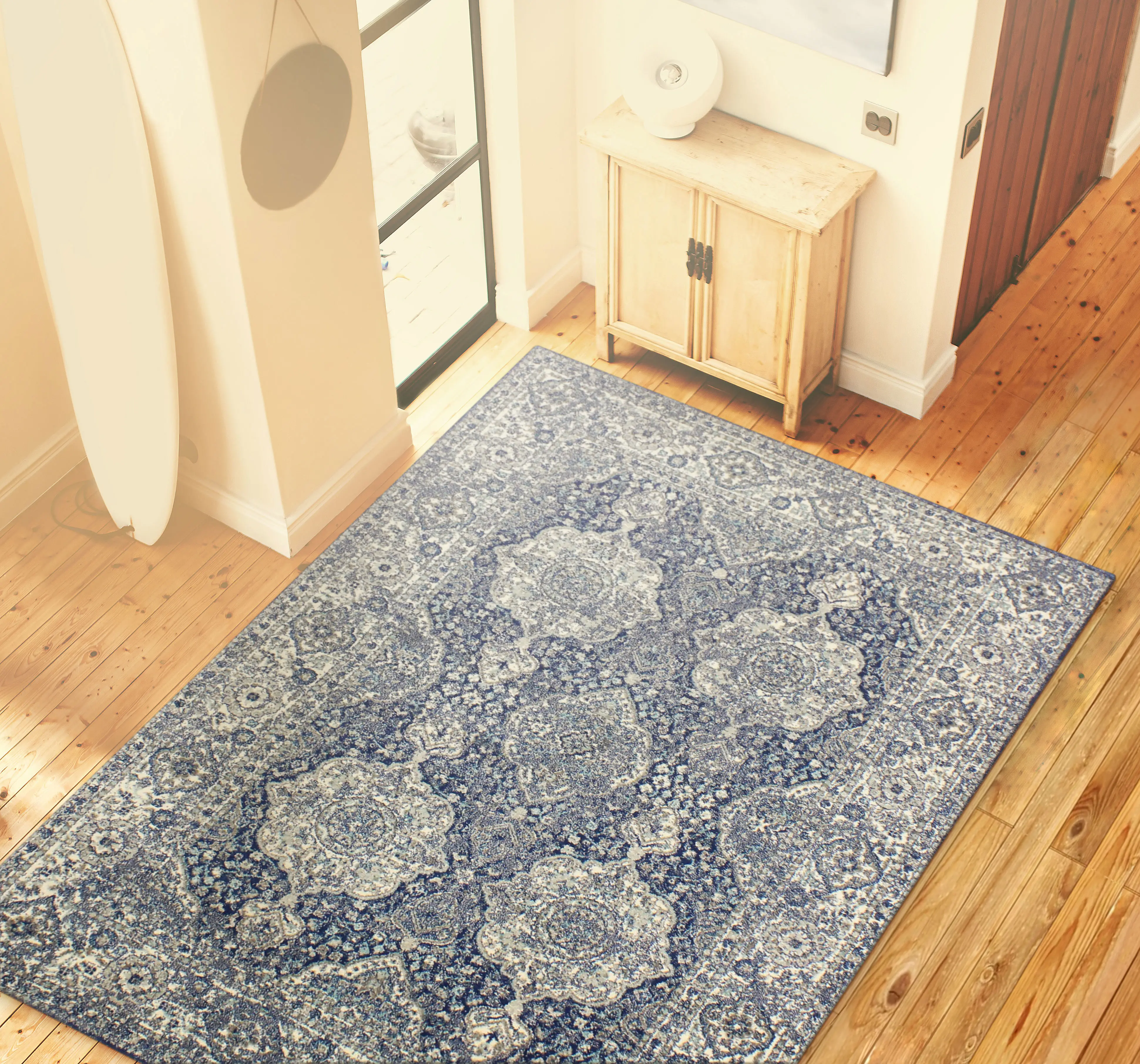 E110-DKBL-4X6-5363 Everek 4 x 6 Dark Blue Rug-3