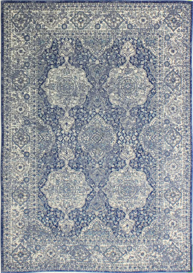 Everek 5 x 8 Dark Blue Rug