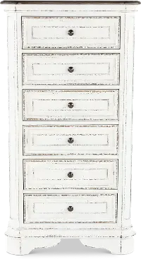 244-BR43 Magnolia Manor Antique White Lingerie Chest