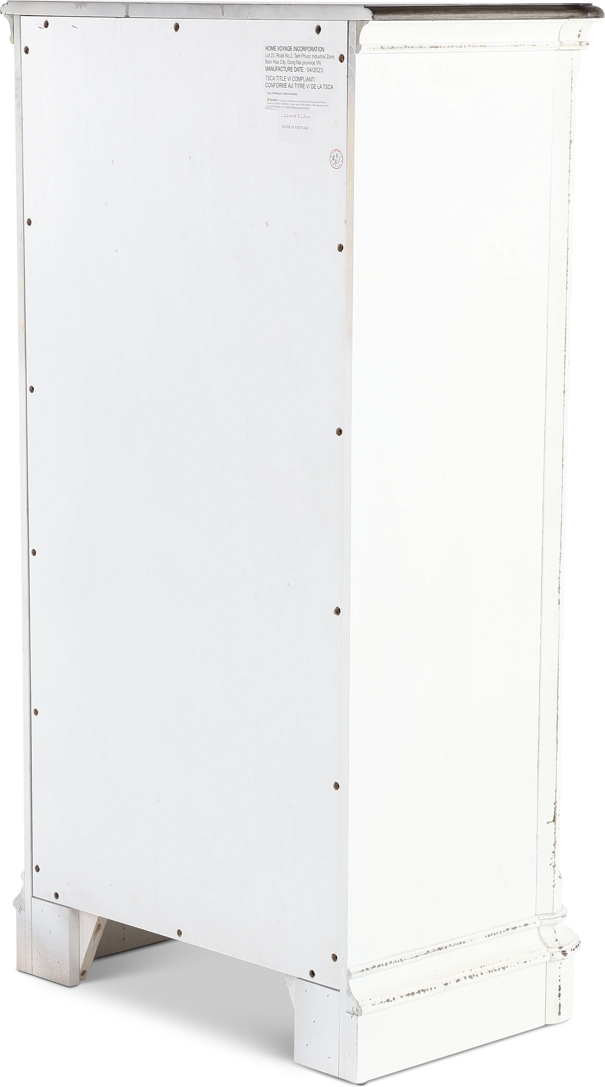 244-BR43 Magnolia Manor Antique White Lingerie Chest-5