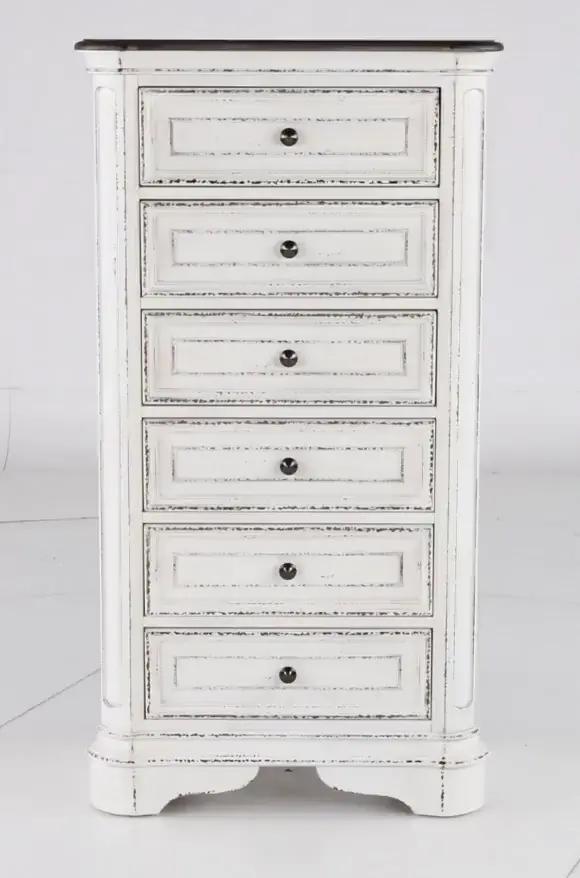 244-BR43 Magnolia Manor Antique White Lingerie Chest-9