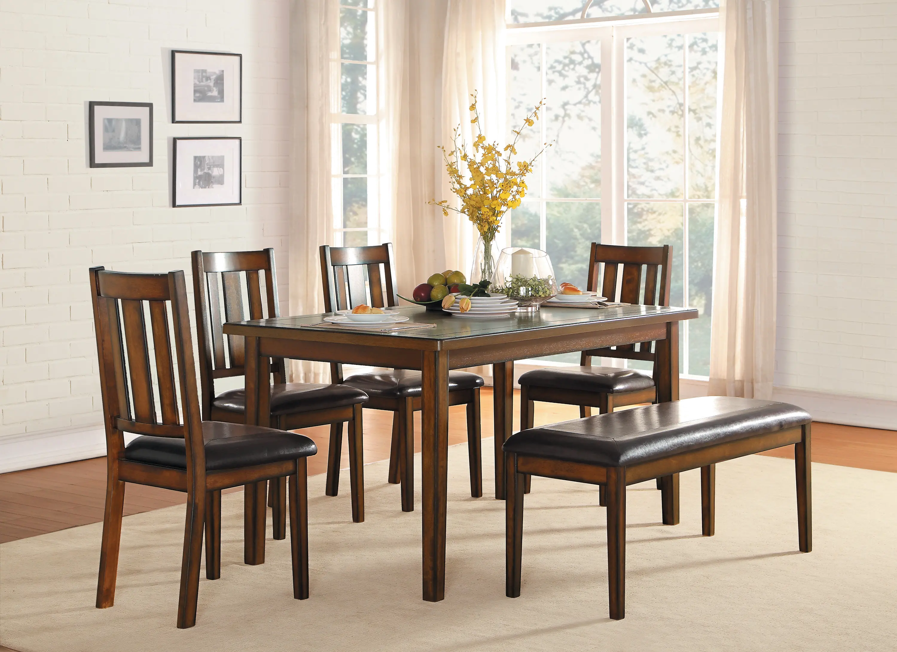 Del Mar Dark Cherry 6 Piece Dining Set-2