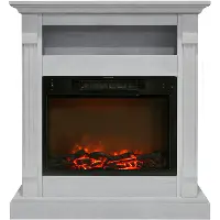 CAM3437-1WHT White Electrical Mantel Fireplace (34 Inch) - Sienna