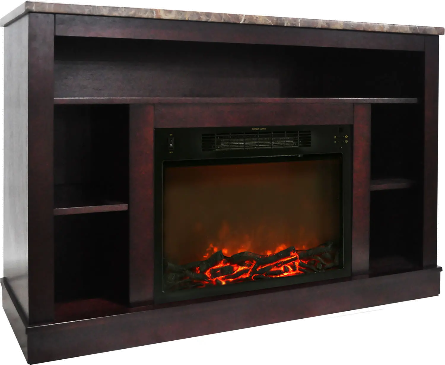 CAM5021-1MAH Mahogany Electric Fireplace with Mantel (47 Inch) - Seville-1