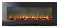 CAM56WMEF-2BLK Black Wall Mount Electrical Fireplace (56 Inch) - Metropolitan