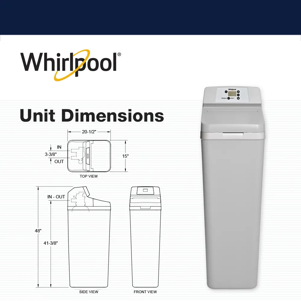 .WHES30+(3)CLNR+1YR Whirlpool 30,000 Water Softener with 3 Bottles of Cleaner-6