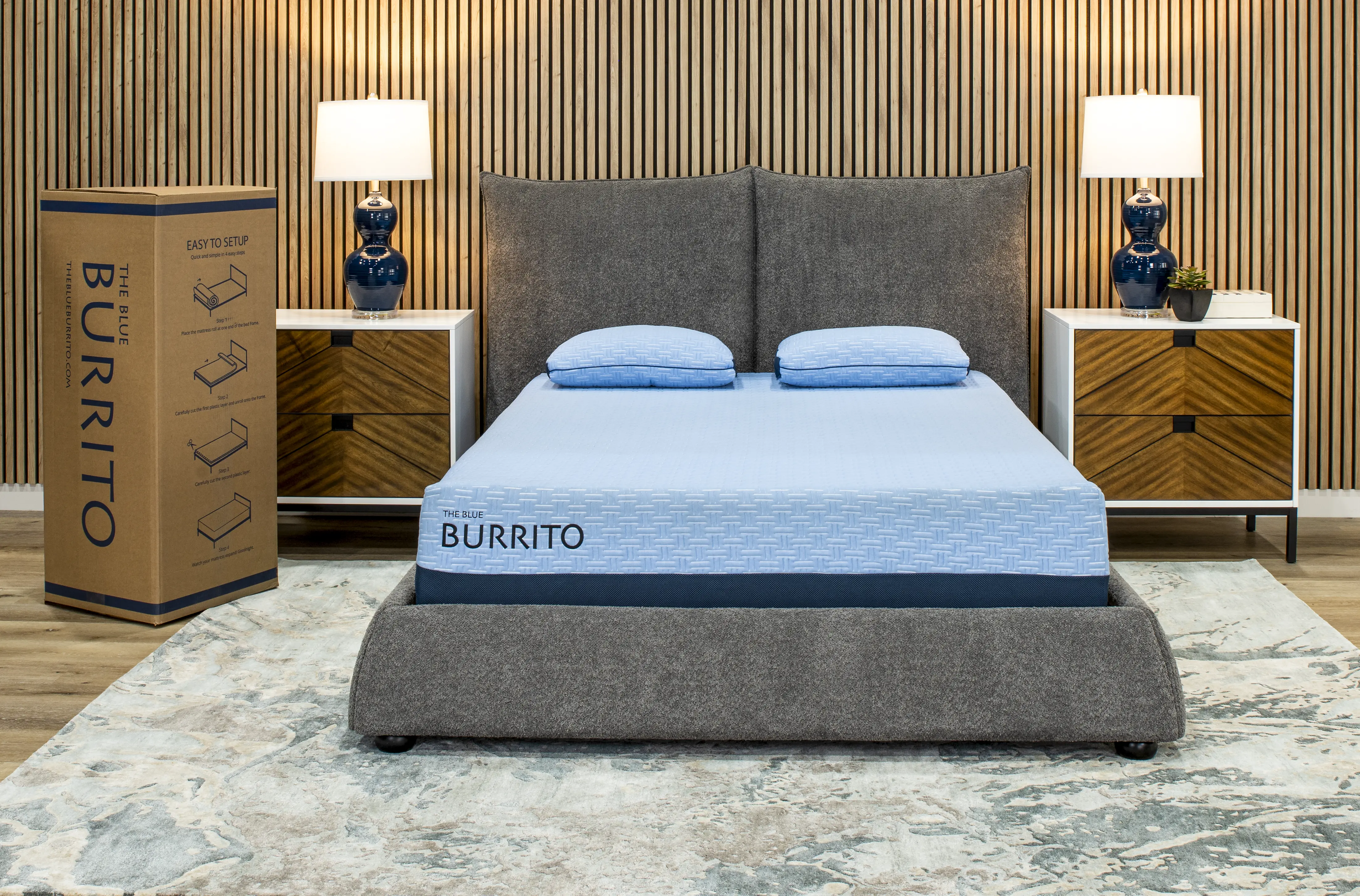 AF-BBMF-011QN Blue Burrito Visco Gel Memory Foam Queen Mattress-2