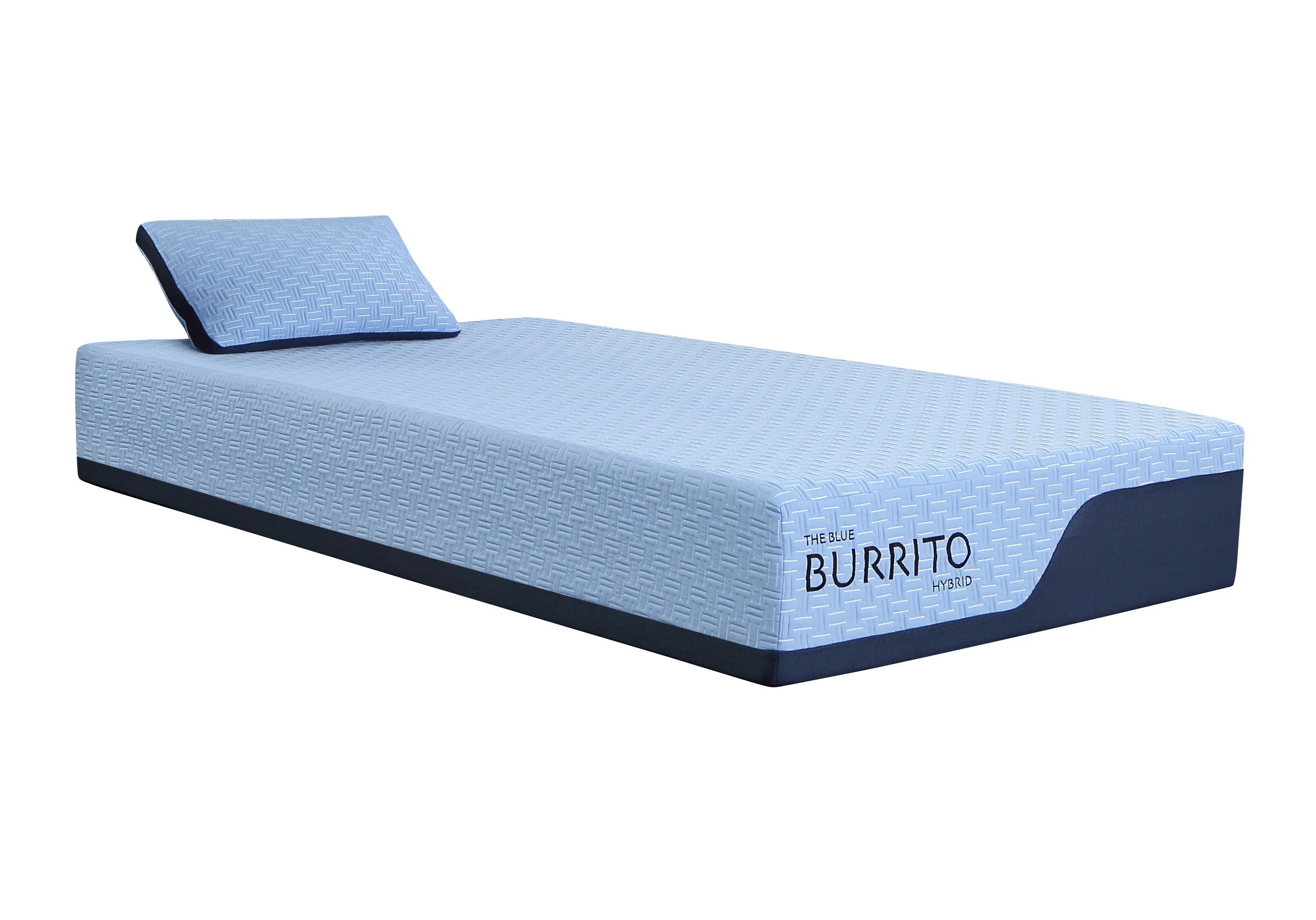 AH-BBHY-011TW Blue Burrito Hybrid Memory Foam Twin Mattress-1
