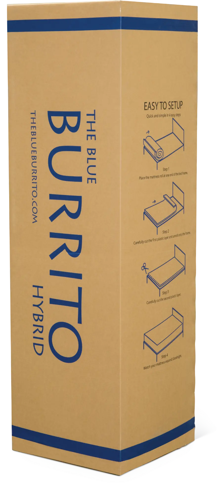 AH-BBHY-011TW Blue Burrito Hybrid Memory Foam Twin Mattress-3
