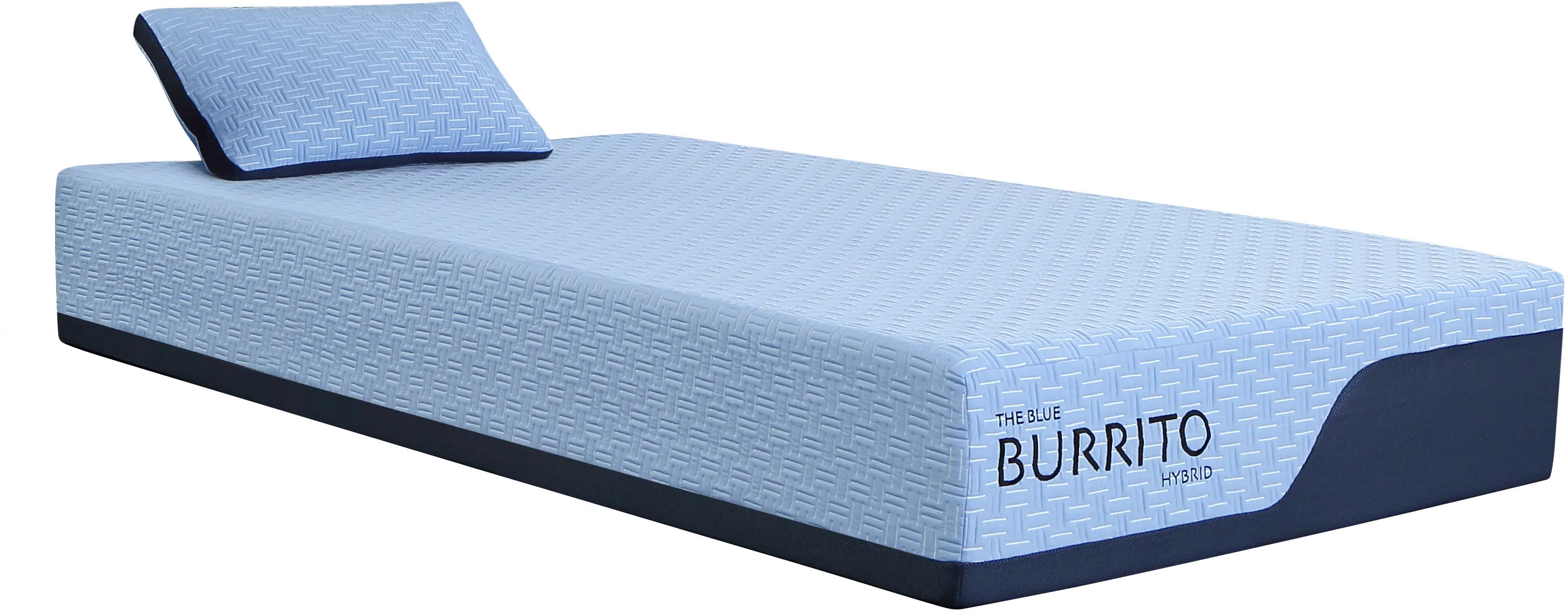 AH-BBHY-011TX Blue Burrito Hybrid Memory Foam Twin-XL Mattress-1
