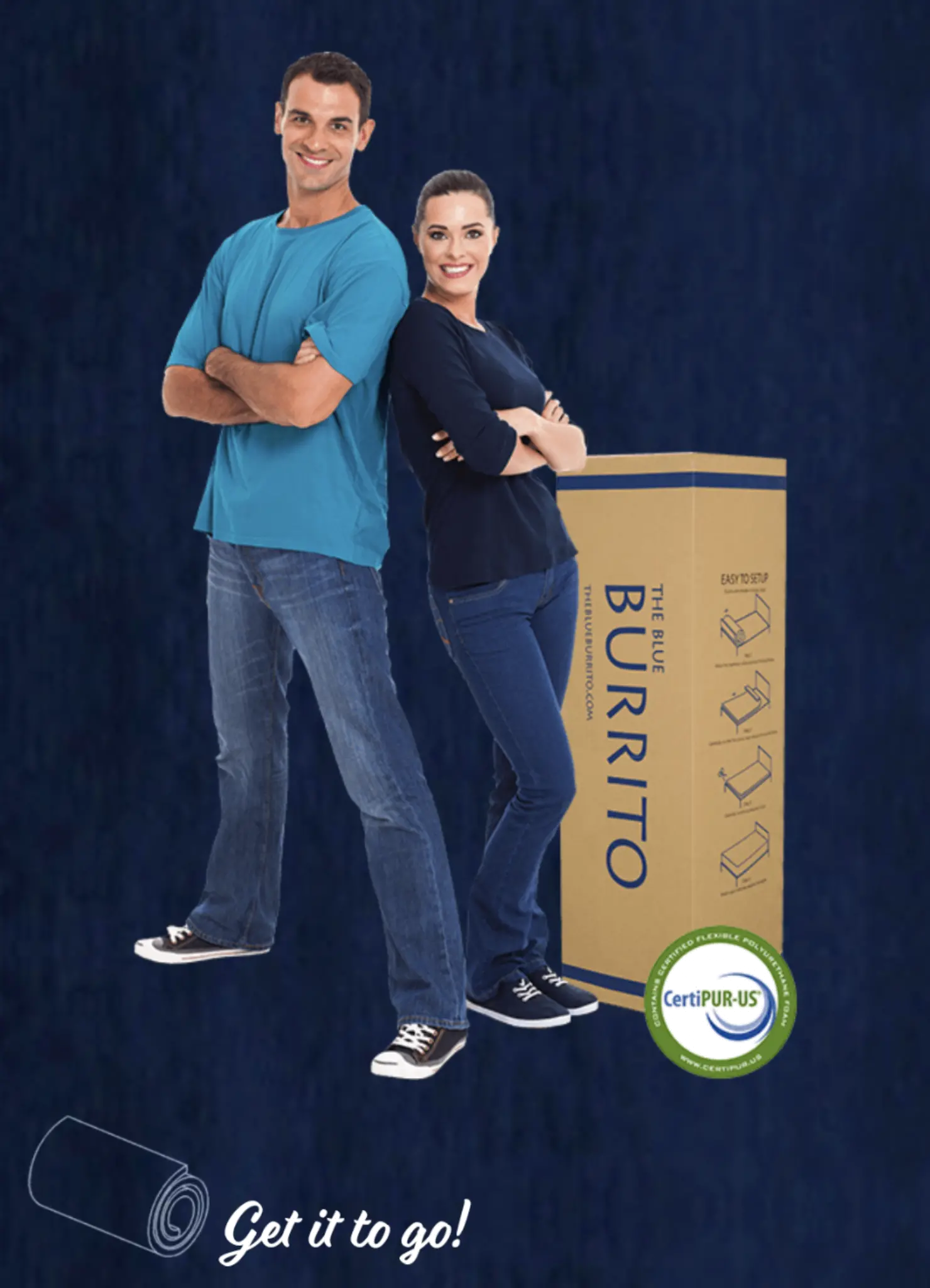 AH-BBHY-011TX Blue Burrito Hybrid Memory Foam Twin-XL Mattress-5