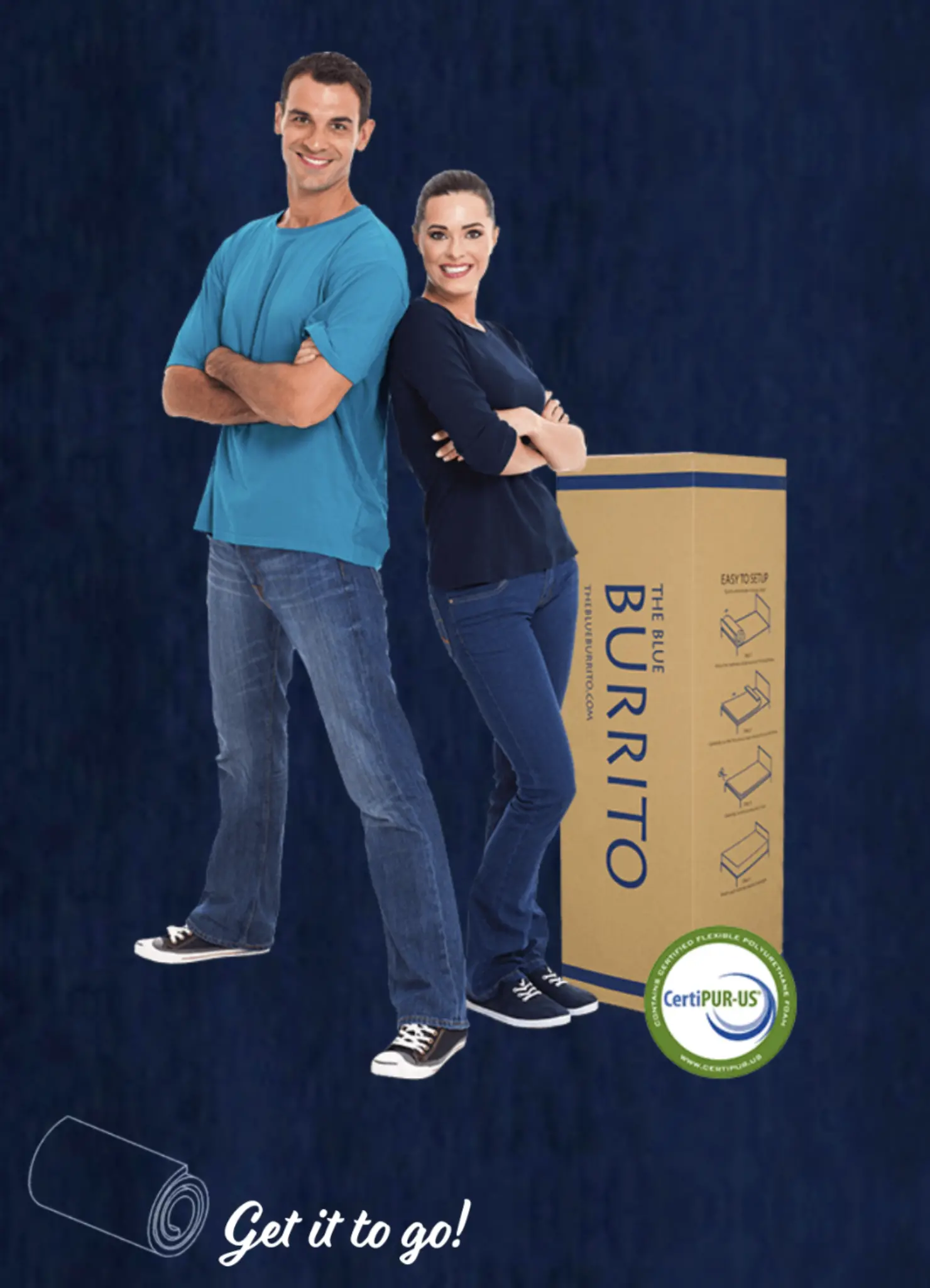 AH-BBHY-011TX Blue Burrito Hybrid Memory Foam Twin-XL Mattress-2