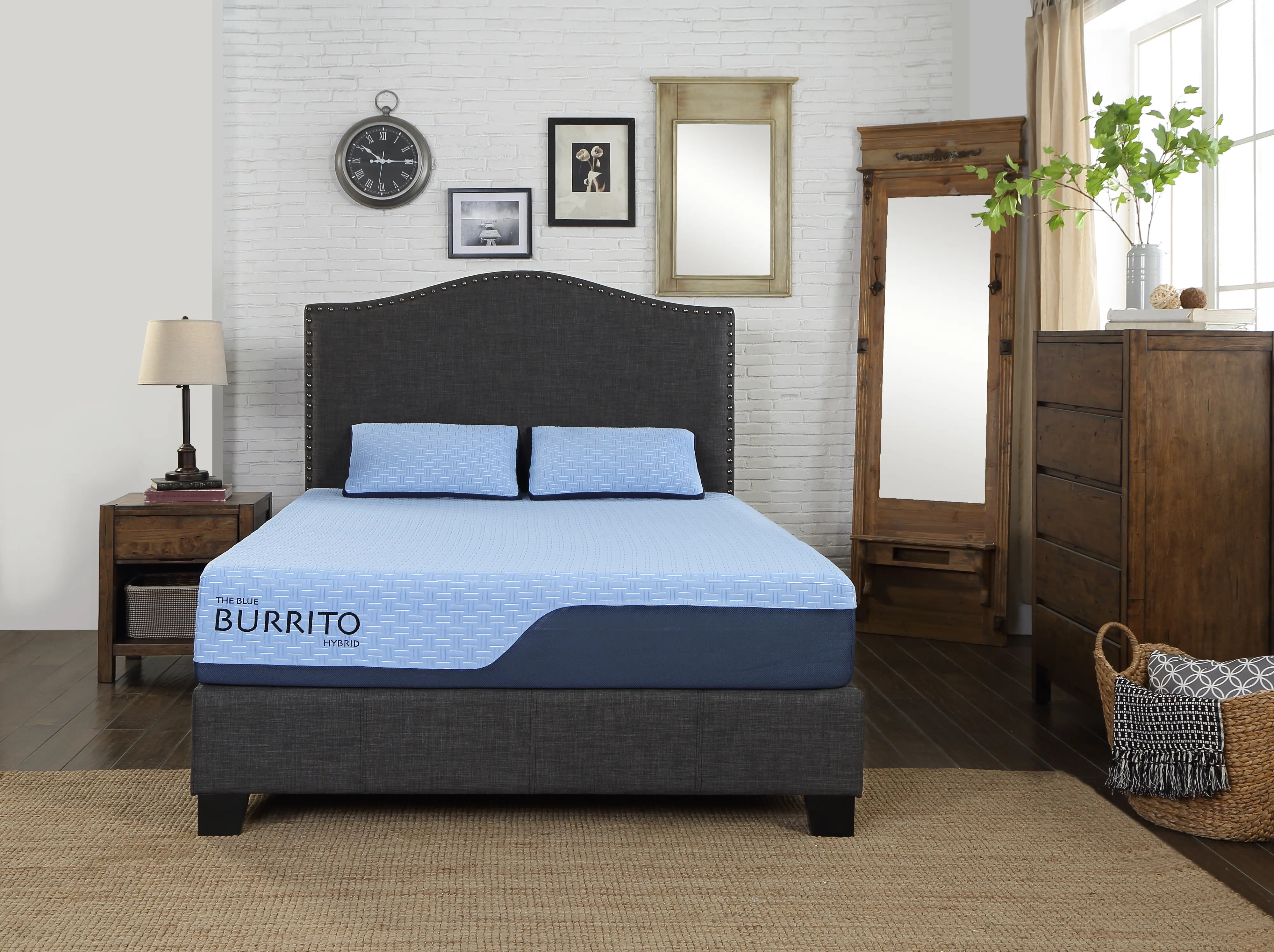 AH-BBHY-011FL Blue Burrito Hybrid Memory Foam Full Mattress-2