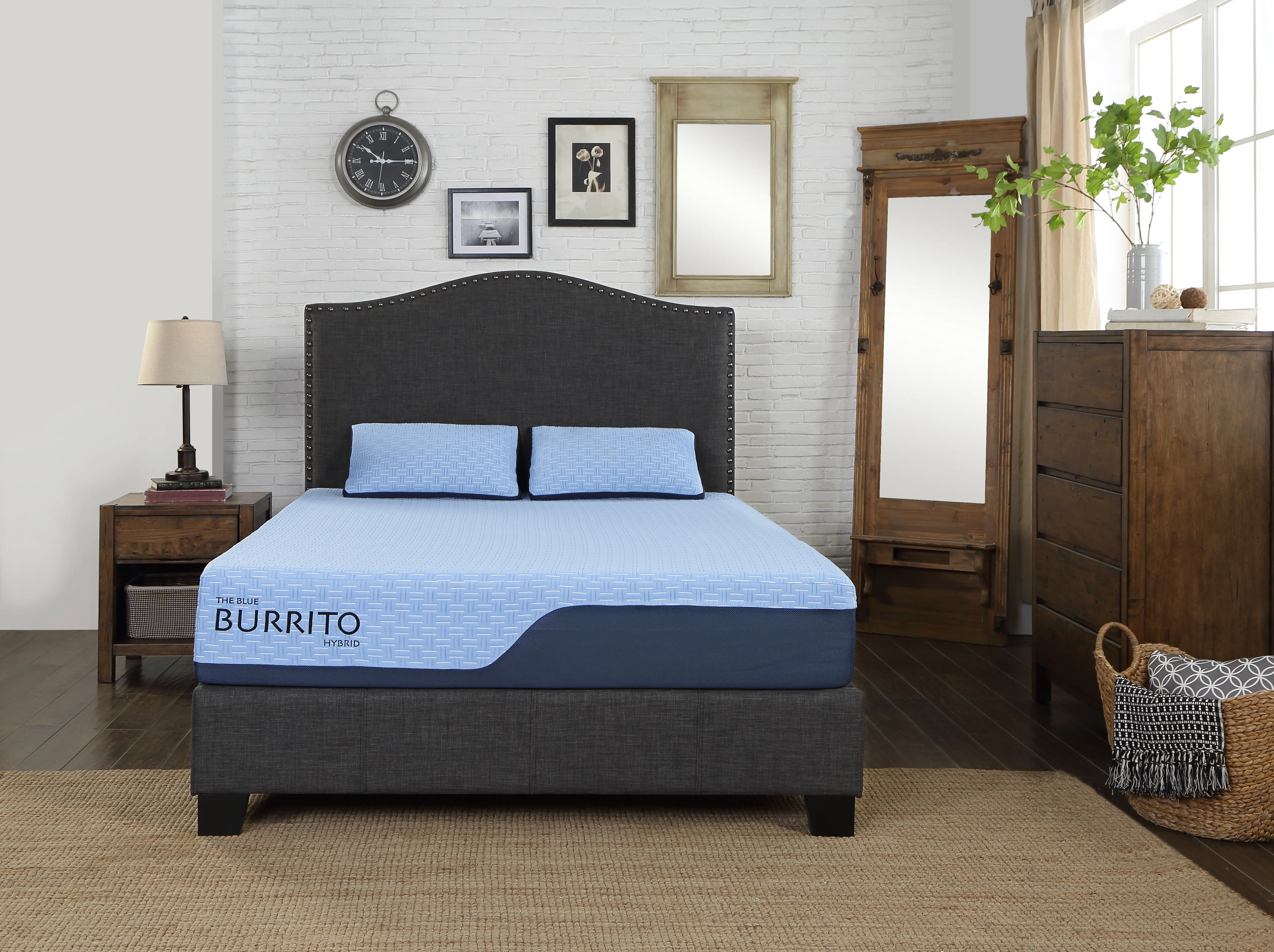 AH-BBHY-011QN Blue Burrito Hybrid Memory Foam Queen Mattress-2