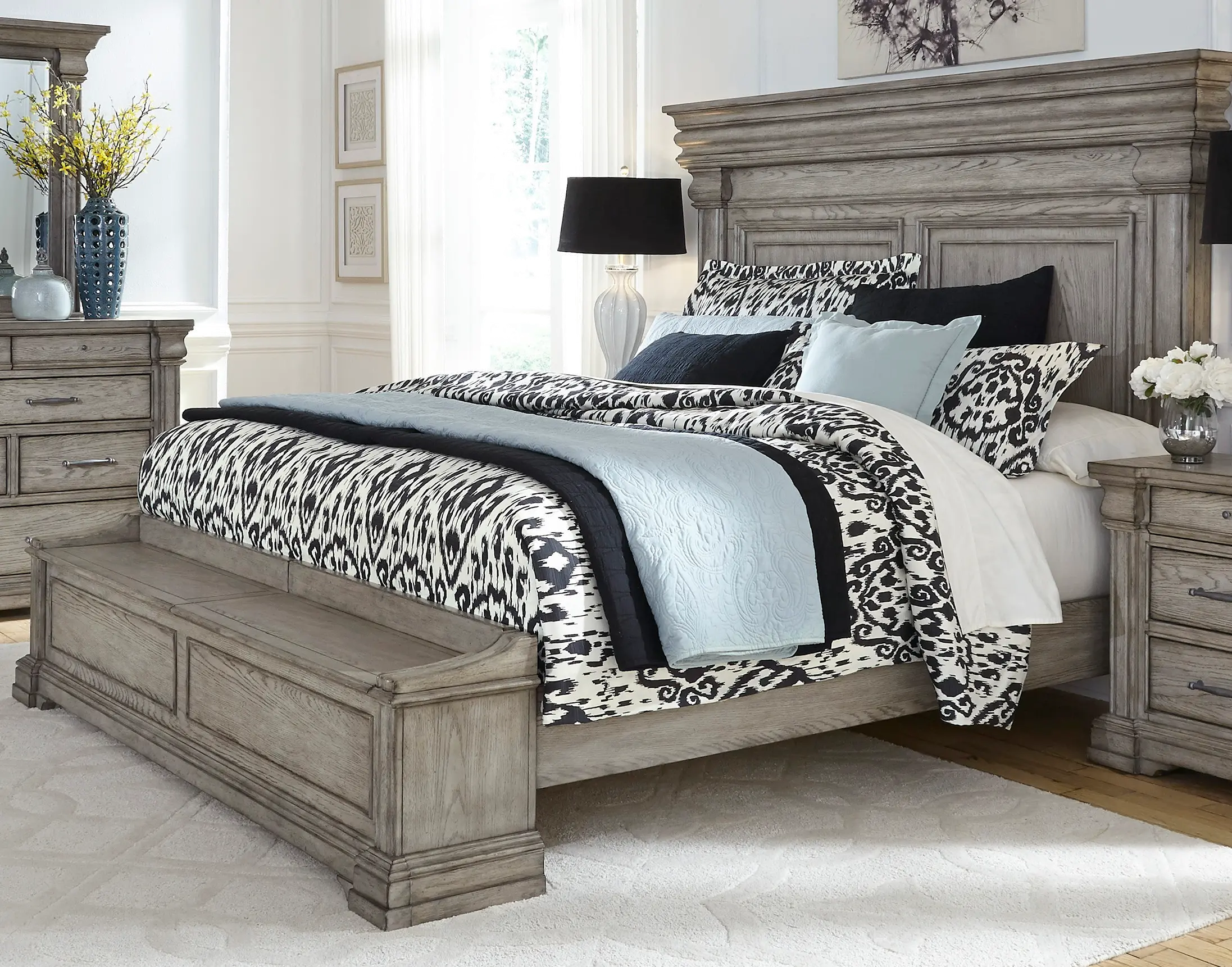 Madison Ridge Gray Queen Storage Bed-2
